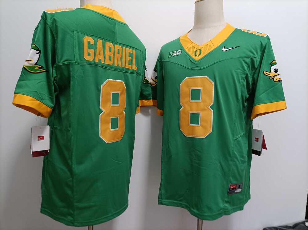 Mens Oregon Ducks #8 Dillon Gabriel Green FUSE College Football Jersey